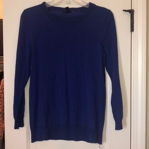 EUC J crew Merino Wool blue purple sweater